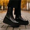 Marco Moreo Vale Frill Toe Cap Boot - Black Leather
